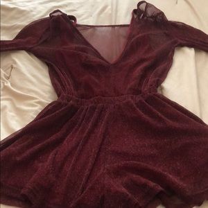 adorable glitter mesh Princess Polly romper